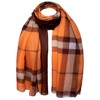 Basic Sense Luxurious Reversable Traditional Ombre Giant Tartan Checked Oversized