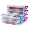 EMNIMQ 6 x small storage boxes, rectangular plastic box with