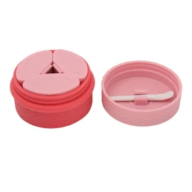 ZJchao Juego de Tarros de Crema de Silicona, Recipientes Portátiles de Maquillaje Recargables de Color Rosa para Viajes con 3 Dispensadores