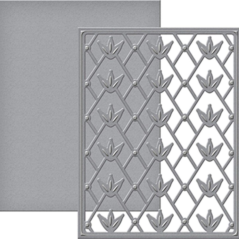 Spellbinders Floral Trellis Card Creator Die, Metal, Brown