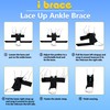 i BRACE Ankle Brace, Lace Up Adjustable Support, Ankle Stabilizer