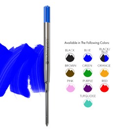 Monteverde Medium Point Ballpoint Soft Roll Refill for Sheaffer Ballpoint Pens - Blue (Pack of 2)
