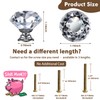 DEELF OUTLET 12 Packs Crystal Cabinet Knobs Drawer Pulls and