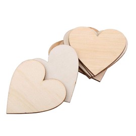 Decoración Bodas con Forma de Corazón, Decoración sin acabar decoración para Bodas, San Valentín Manualidades Tarjetas Adornos con Forma de corazón de Amor para Placas de Bodas (50 mm)