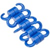 first4magnets™ F4MK12BU-10 Magnet Expert Blue Plastic Mini Magnetic Hooks -