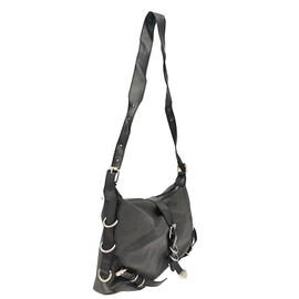 COOLOYA Women's Glossy PU Leather Underarm Bag Y2k Buckle Punk Shoulder Bags Retro Adjustable Handbag Clutch Purse, Black, One Size, Soft