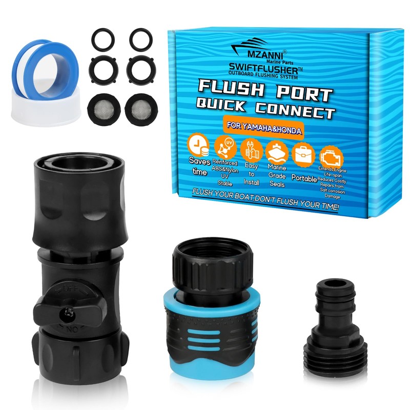MZANNI SWIFTFLUSHER Outboard Quick Connect Flush Kit for Yamaha &