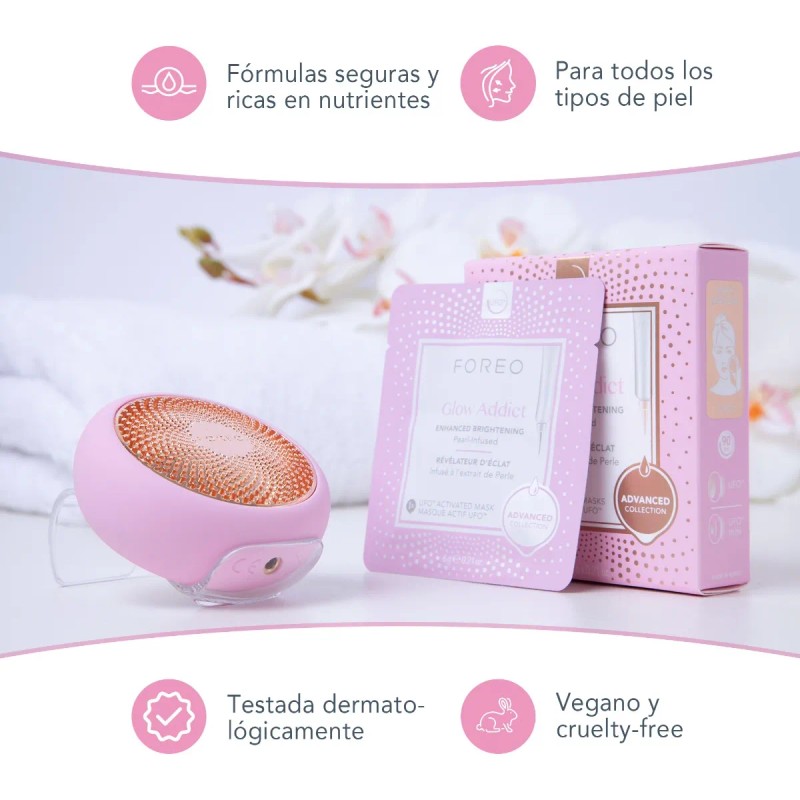🔥 Foreo glow addict 2.0 advanced collection mascarilla facial Vitaminas