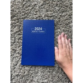 Old East Main 2024 MONTHLY Planner Desk Calendar Organizer Agenda BLUE 6.75"x9.5"- NEW