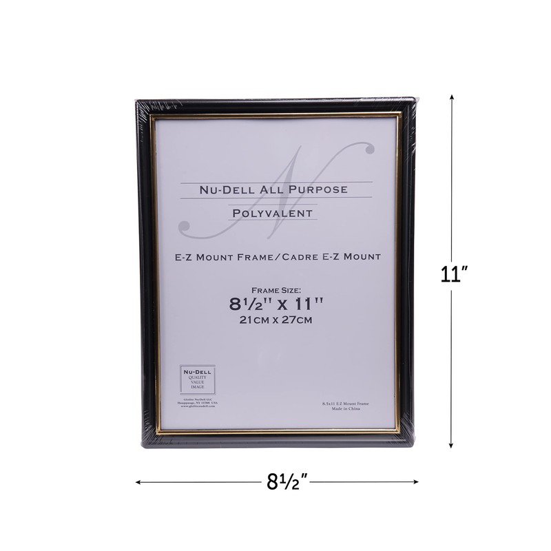 NuDell (3) 8.5" x 11" Economy EZ Mount Document Frame
