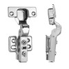 Luokim 2pcs Half Overlay Cabinet Hinge Frameless Concealed Door Hinges