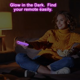 4Pack Case for Roku Remote, Cover for Hisense/TCL Roku TV Steaming Stick/Express Universal Replacement Controller Silicone Sleeve Skin Glow in The Dark Green Sky Purple Red