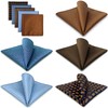 SHLAX&WING 5 Pieces Assorted Mens Pocket Square Handkerchiefs Set Lot