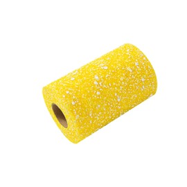 15cmx15m Snow Dot Mesh Fabric, Glitter Tulle Fabric Roll, Decorative Tulle Roll for DIY Crafts Bows Gift Wrapping, Yellow