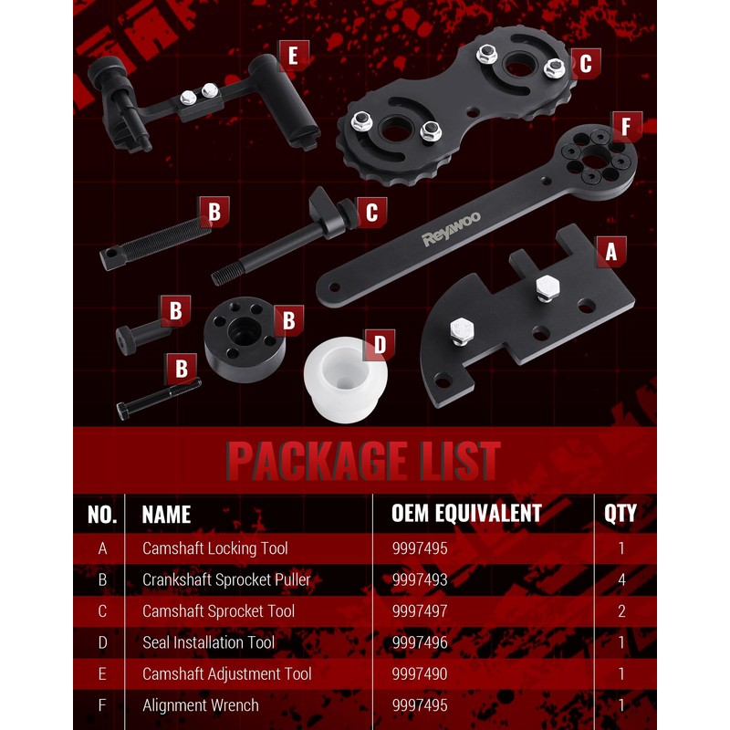 Reywoo Timing Tool Kit Compatible with Volvo B4204/B4154 Engine (8-Speed