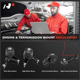 A-Premium 4PCS Engine Motor Mount and Transmission Mount Set Compatible with Toyota Highlander 2008 2009 2010 2011 2012 2013, V6 3.5L, Automatic Transmission, Replace # 123630P090, 1236331040