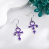 Prince Symbol Earrings Sterling Silver Purple Prince Dangle Earring Punk