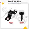 Hilitchi 12MM Black Durable U-Clamps Metal Pipe Clamps Assortment Kit