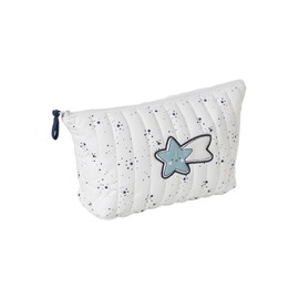 VERTBAUDET Children's Toiletry Bag with Stitching Oeko-Tex Wool White, wool white