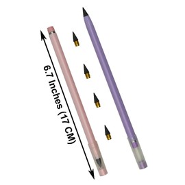 Maydahui 12PCS Everlasting Pencil Inkless Eternal Pencil with Eraser Magic Pencil Infinity Reusable Pencil with 12 Replaceable Nibs Macaron Morandi Colors for School Students Party Office