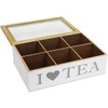 G. Wurm Tea Box 'I Love Tea' with Viewing Window