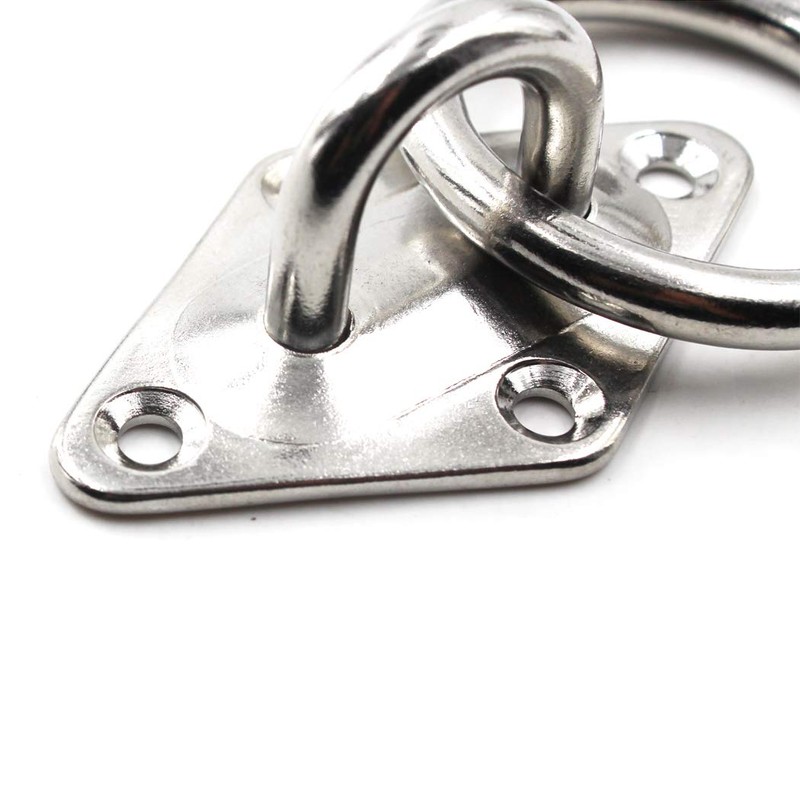 304 Stainless Steel Diamond Eye Pad Plate with Ring 5/16"