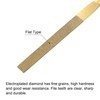 sourcing map Diamond Needle Files, 5mm x 180mm Titanium Coated