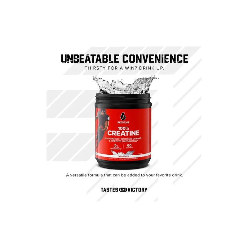 Six Star Creatine Monohidrato Polvo Sin Sabor 60 Porciones