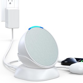 HomeMount Versatile Charging Stand - Convenient Charging Solution for Your Mobiles Earbuds and Echo Pop (White)