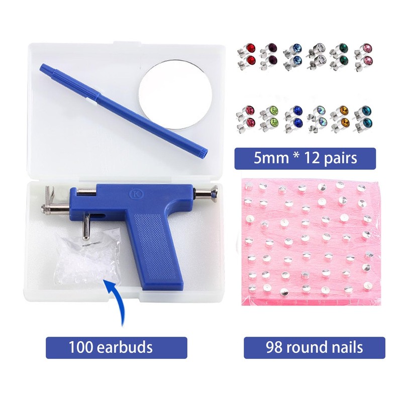 GVSAVY 200 PCS Ear Piercing Set with 12 Pairs of
