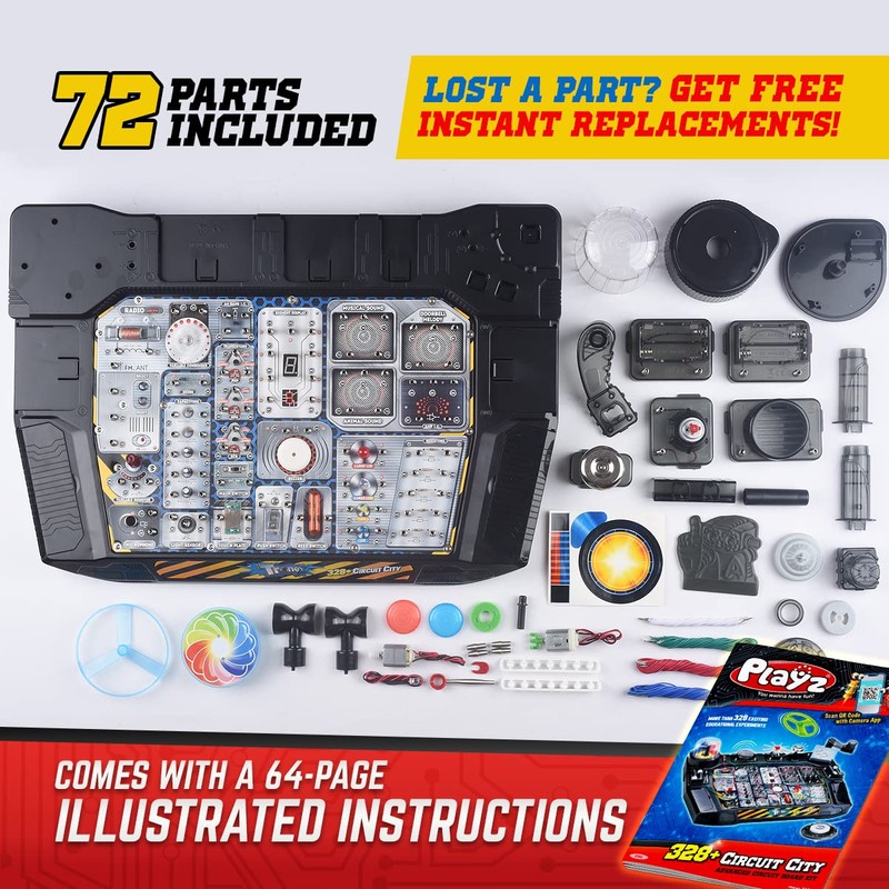 Playz Advanced Electrical Circuit Board Engineering Kit for Kids with