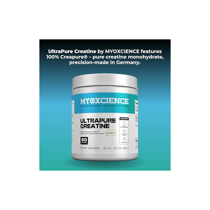 MYOXCIENCE Creapure® Creatine | 5 Grams German Creatine Monohydrate Per