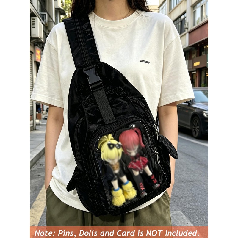 VOUSXLLEZ Ita Bag Chest Pack Backpack with Pin Insert,Crossbody Sling