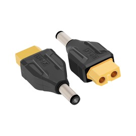 RIIEYOCA XT60 auf DC5521 Stecker, XT60 Buchse auf Stecker DC5521 Stecker ohne Kabel Adapter für RC Auto, FPV Drohne, LiPo Akku, Laptop Netzteile, etc (2PCS)