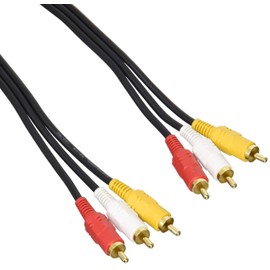 Convert Meijin Video Cable [Yellow (Video Video)+Red/White (Stereo Audio)] [1.8m] RCA3-18G