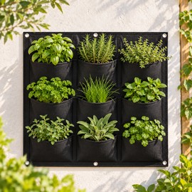 Vertical Wall Hanging Planter for Home Gardening – Space-Saving Fabric Planting Pockets for Flowers and Greenery