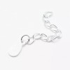 Unbranded 925 Sterling Silver Extender Chains, with Drop Charms, Silver