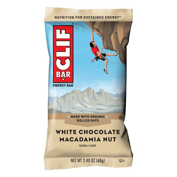 CLIF BAR - Energy Bars - White Chocolate Macadamia - (2.4 Ounce Protein Bars, 18 Count)