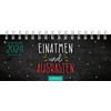 Mini-Tischkalender Einatmen und ausrasten 2024: Praktischer Terminplaner mit Wochenkalendarium mit