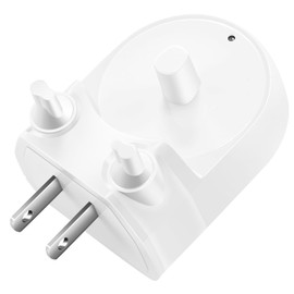 Wall Outlet Charger for Oral-B Electric Toothbrush ↑↓ | Steam-Resistant PC Base for Pro 1000/3000/5000, Genius 6000, iO3/iO4/iO5 & Braun 3/5/8 | IPX7 Bathroom-Safe, Hygienic White