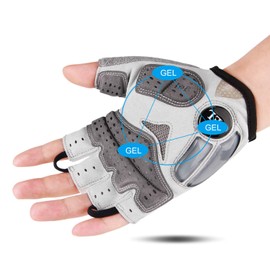 CXWXC Cycling Gloves for Men Women - Breathable Gel Road Mountain Bike Riding Gloves - Anti-Slip Half Finger Glove for Fitness Cycling Training Outdoor Sports