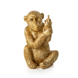 Prodbuy Small Gold 12cm Resin Rude Monkey Ornament