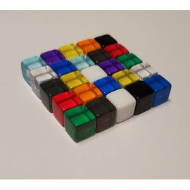 quEmpire Gaming 25x Very Small 8mm Counting Markers Multicolor Cubes Blank Dice for Tabletop Gaming and Education