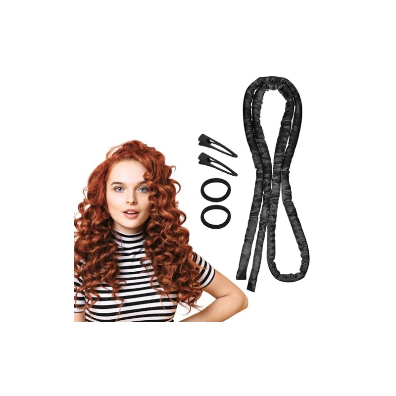 LunarCharm Heatless Curling Headband, Heatless Curlers with Small Hairpin, Overnight