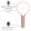 WENKO Automatic Cleaning Shower Head, Anti-limescale Round Universal Hand Shower