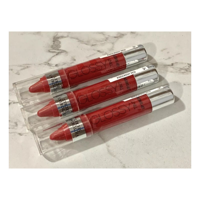3X Victoria's Secret Glossy Tint Lip Sheen ~ Knockout Red