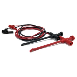 E-Z-HOOK Cable de prueba de multímetro – Adaptador macro de perforación de aislamiento a enchufe estándar de banana (4 mm) (18 AWG PVC – 48 pulgadas de largo) – Juego de 2: rojo, negro (633XEL-48R/B)