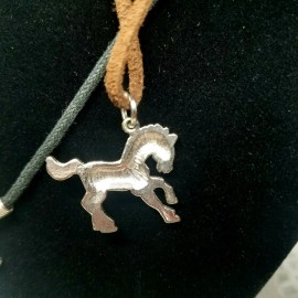 lia sophia Lot Of 2 Necklaces Silver Tone Horse Pendant 18" Long Dolphin Pendant BOHO