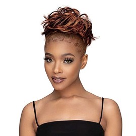 Janet Collection Human Hair Blend Bun Remy Illusion Scrunch Retro (NATURAL)