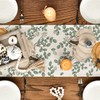Artoid Mode Orange Pumpkins Eucalyptus Leaves Fall Table Runner, Autumn
